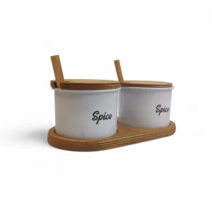 ست جا ادویه دو عددی چوبی کد WD5721