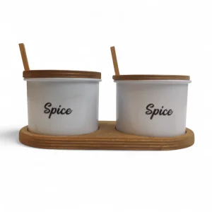 ست جا ادویه دو عددی چوبی کد WD5721