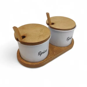 ست جا ادویه دو عددی چوبی کد WD5721