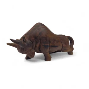 مجسمه چوبی طرح گاومیش  کد WD6253