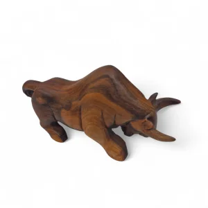 مجسمه چوبی طرح گاومیش  کد WD6253