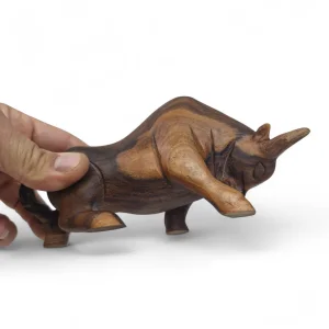 مجسمه چوبی طرح گاومیش  کد WD6253