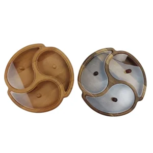 جعبه پذیرایی 3 خانه طرح ترمه درب پلکسی کد WD5848