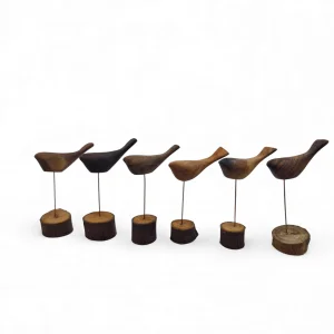 مجسمه پرنده چوبی پایه دار کد WD6404