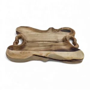 سینی چوبی دفرمه دسته دار کد WD6407