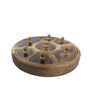 جعبه پذیرایی چوبی گرد 7 خانه کد WD6408