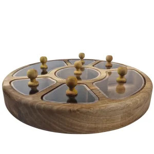 جعبه پذیرایی چوبی گرد 7 خانه کد WD6408