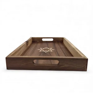 سینی چوبی مستطیل دسته دار  کد WD6416