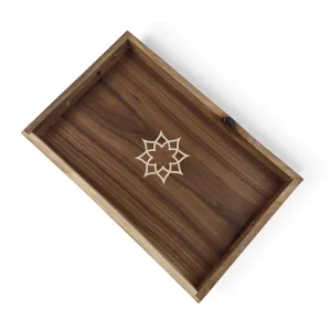 سینی چوبی مستطیل دسته دار  کد WD6416