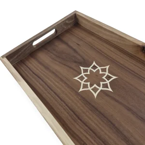 سینی چوبی مستطیل دسته دار  کد WD6416