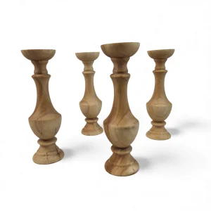 شمعدان چوبی رومیزی  کد WD6418