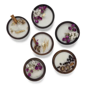 پیاله شمع چوبی  کد WD6450