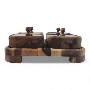 جعبه پذیرایی درب پلکسی مربع پایه دار کد WD6414