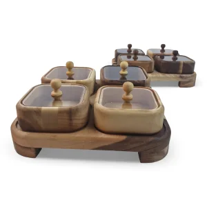 جعبه پذیرایی درب پلکسی مربع پایه دار کد WD6414