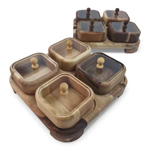 جعبه پذیرایی درب پلکسی مربع پایه دار کد WD6414