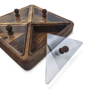 جعبه پذیرایی مربع درب پلکسی مثلثی کد WD6417