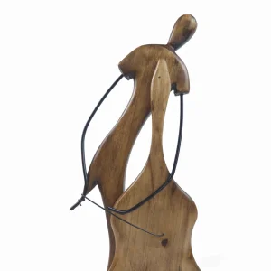 مجسمه چوبی نوازنده مرد کد WD5592