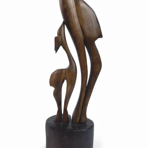 مجسمه چوبی غزال جفت کد WD6457