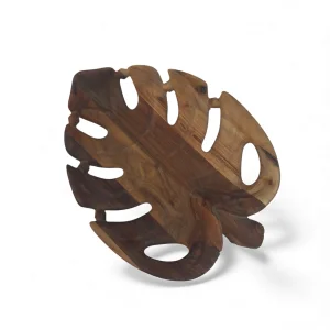 ظرف میوه خوی چوبی طرح برگ انجیر کد WD6473