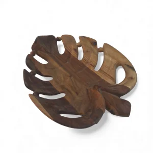 ظرف میوه خوی چوبی طرح برگ انجیر کد WD6473