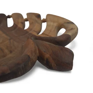 ظرف میوه خوی چوبی طرح برگ انجیر کد WD6473