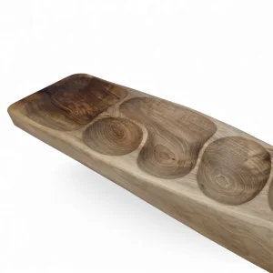 سینی اردو خوری بزرگ چوبی روستیک 5 خانه کد WD6492