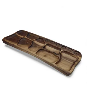 اردو خوری چوبی بزرگ 7 خانه با جای شات کد WD6496