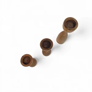 ست شمعدان سه تایی چوبی کد WD6511