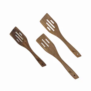 کفگیر چوبی شیار دار کد WD6515