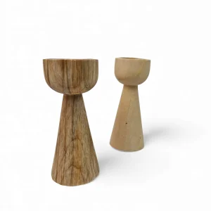 ست شمعدان چوبی دوتایی کد WD6516