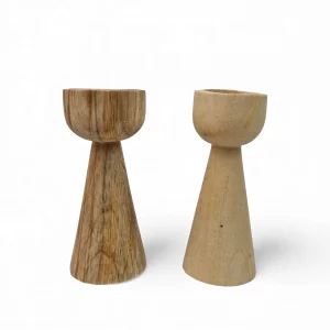 ست شمعدان چوبی دوتایی کد WD6516