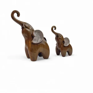 مجسمه دکوری فیل طرح مادر و بچه کد WD6524