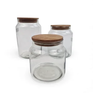 خرید ظرف بنشن و حبوبات شیشه ای در سایزهای مختلف  کد WD6536