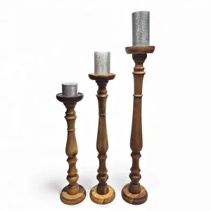 ست سه تایی شمعدان کنارسالنی  کد WD6539