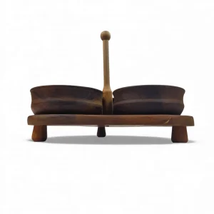 اردو خوری چوبی سه خانه دسته دار کد WD6142