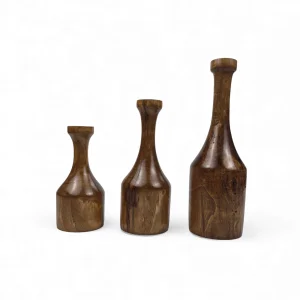 ست گلدان چوبی سه تایی کد WD6548