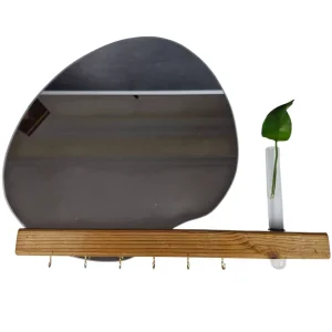 جا کلیدی چوبی دیواری آینه دار  کد WD6482