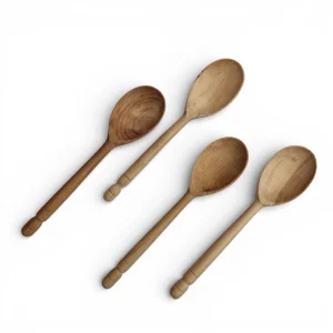 قاشق چوبی دسته خراطی  کد WD6215