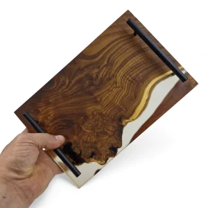 سینی چوب و رزین 30 سانت کد WD6561