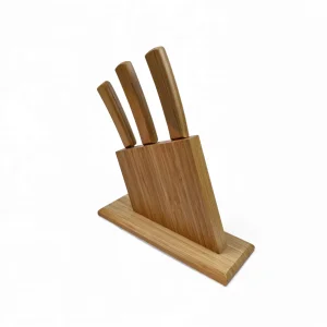 ست جا کاردی چوبی و کارد بامبو بوم کد WD6563