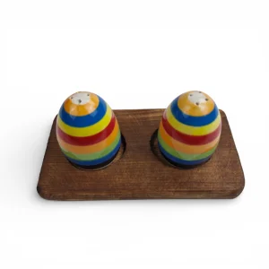 ست نمکدان سرامیکی رنگی با استند  کد WD6567