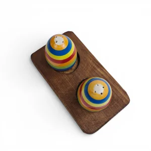 ست نمکدان سرامیکی رنگی با استند  کد WD6567