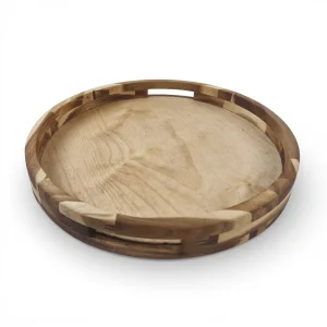 سینی چوبی گرد دسته دار کد WD6571