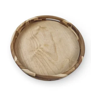 سینی چوبی گرد دسته دار کد WD6571