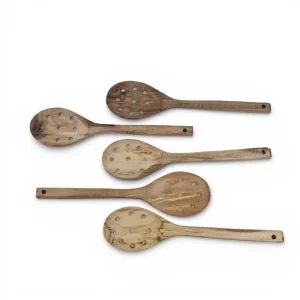 کفگیر چوبی سوراخ دار کد WD6580