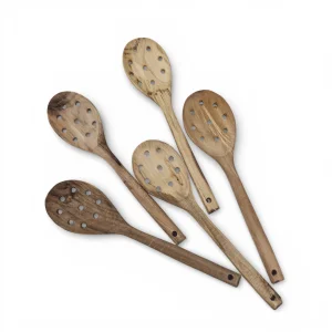 کفگیر چوبی سوراخ دار کد WD6580