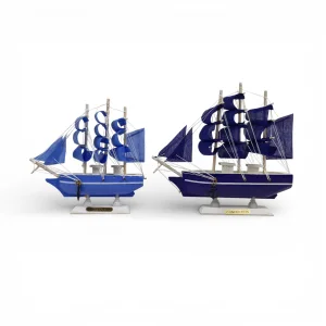 کشتی دکوری چوبی بادبانی در سایزهای مختلف کد WD6602