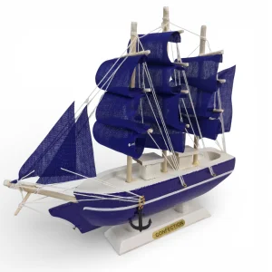 کشتی دکوری چوبی بادبانی در سایزهای مختلف کد WD6602