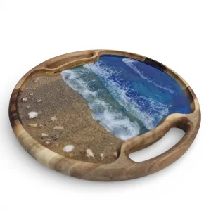 سینی چوب و رزین گرد کد WD6659