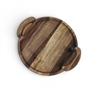 سینی چوبی گرد دسته روکار کد WD6665
